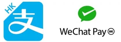接受 Alipay HK 及 WeChat Pay HK 付款